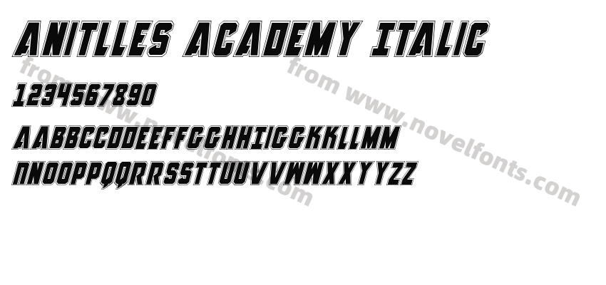 Anitlles Academy ItalicPreview