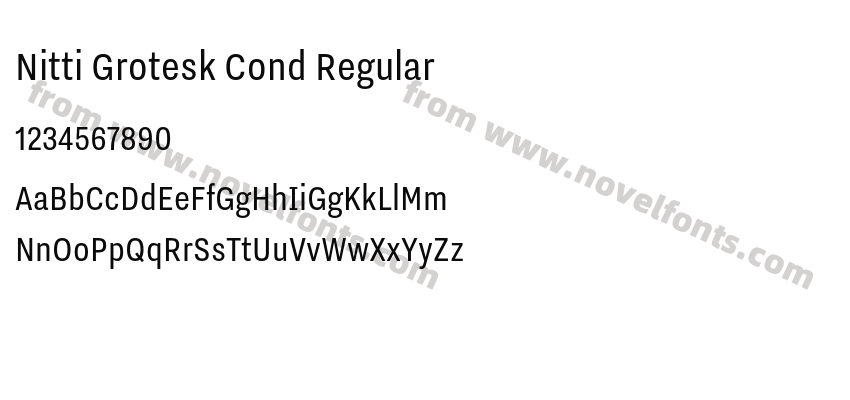 Nitti Grotesk Cond RegularPreview