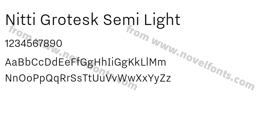Nitti Grotesk Semi LightPreview