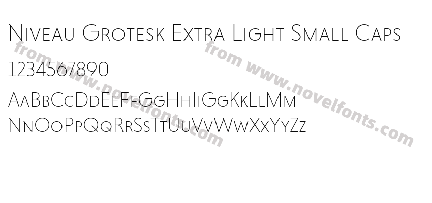 Niveau Grotesk Extra Light Small CapsPreview