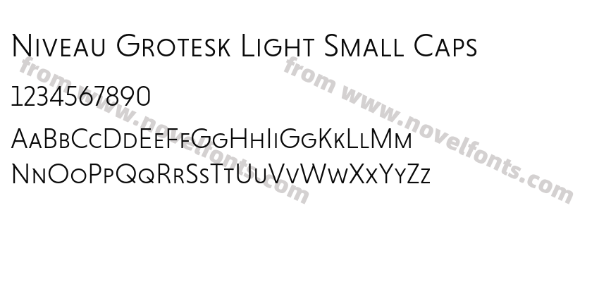 Niveau Grotesk Light Small CapsPreview