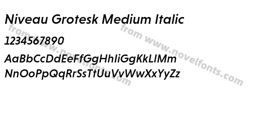 Niveau Grotesk Medium ItalicPreview