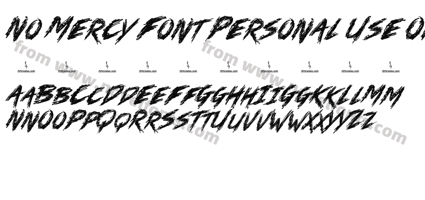 No Mercy Font Personal Use OnlyPreview