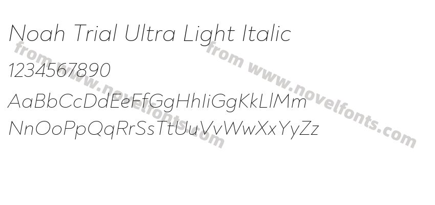 Noah Trial Ultra Light ItalicPreview