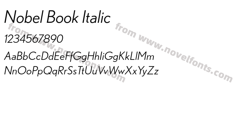 Nobel Book ItalicPreview