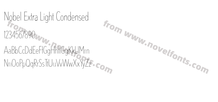 Nobel Extra Light CondensedPreview
