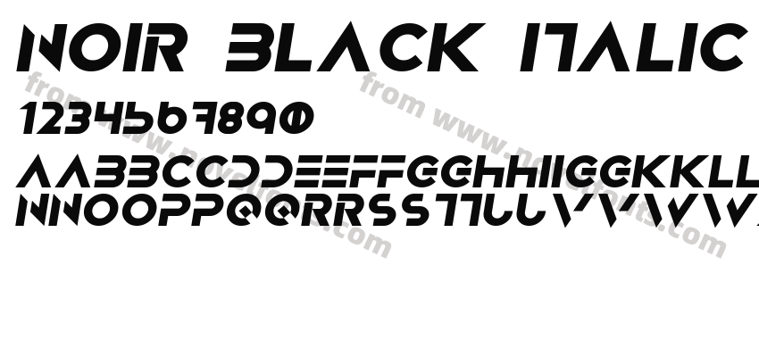 Noir Black ItalicPreview