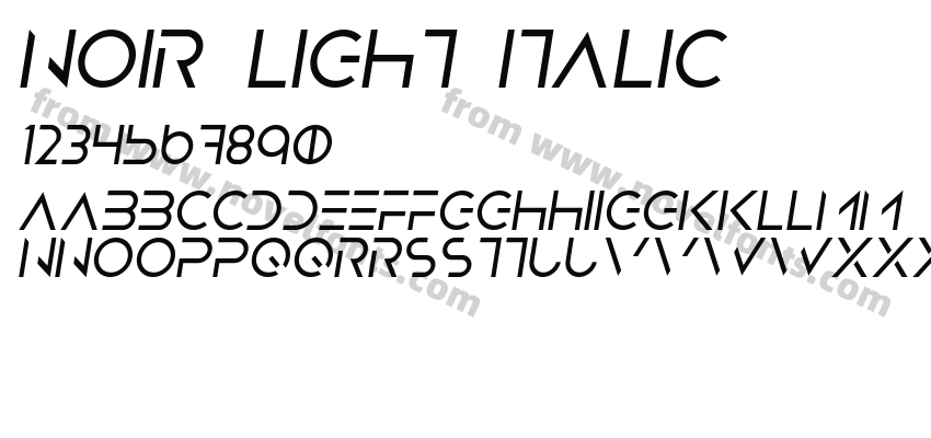 Noir Light ItalicPreview