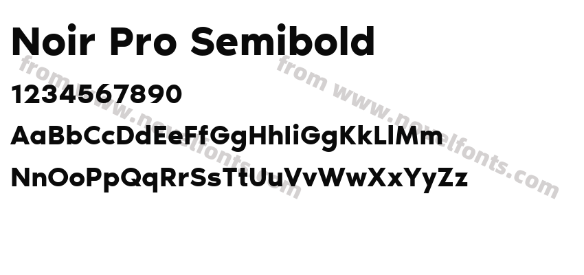 Noir Pro SemiboldPreview
