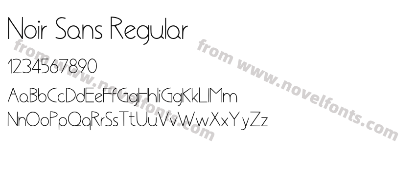 Noir Sans RegularPreview