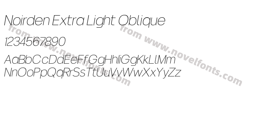 Noirden Extra Light ObliquePreview