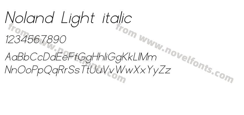 Noland Light italicPreview