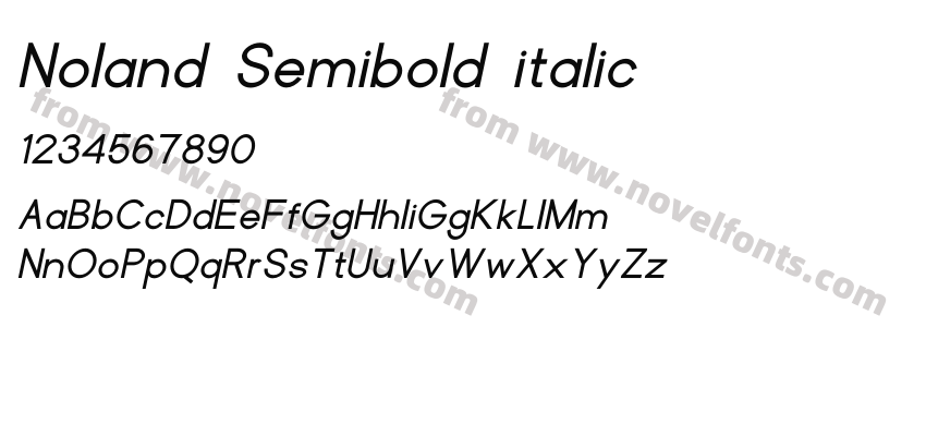 Noland Semibold italicPreview