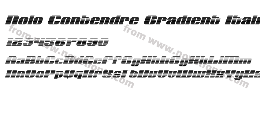 Nolo Contendre Gradient ItalicPreview