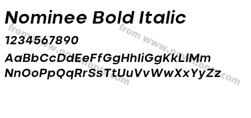Nominee Bold ItalicPreview