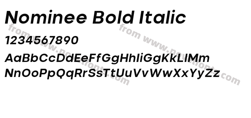 Nominee Bold ItalicPreview
