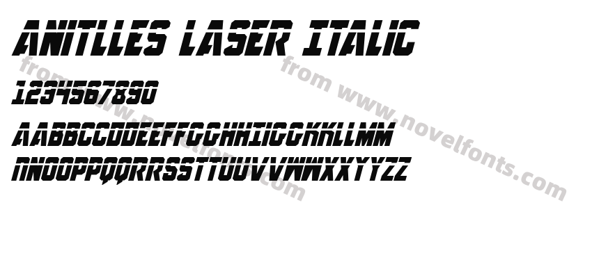 Anitlles Laser ItalicPreview