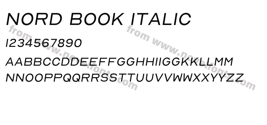 Nord Book ItalicPreview