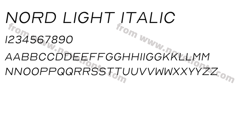 Nord Light ItalicPreview