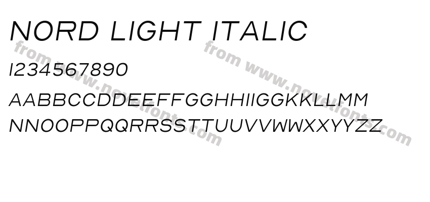 Nord Light ItalicPreview