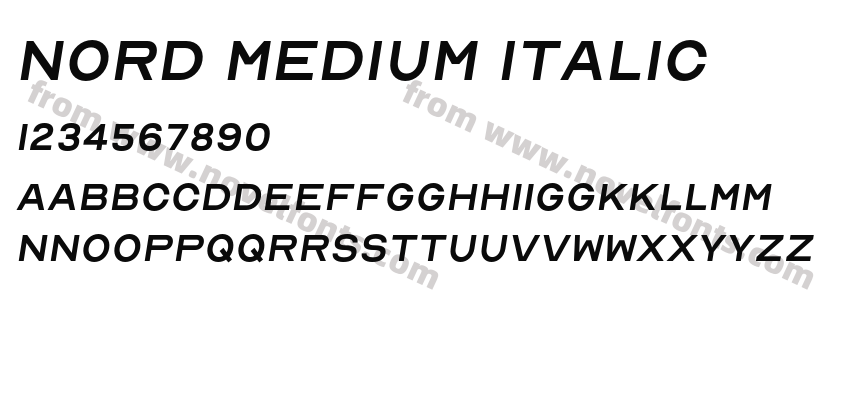 Nord Medium ItalicPreview