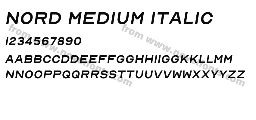 Nord Medium ItalicPreview