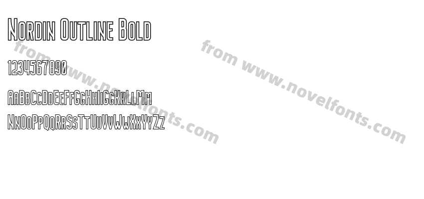 Nordin Outline BoldPreview