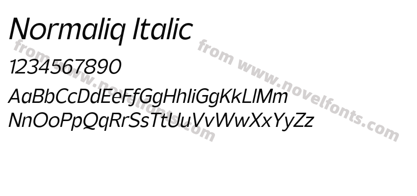 Normaliq ItalicPreview
