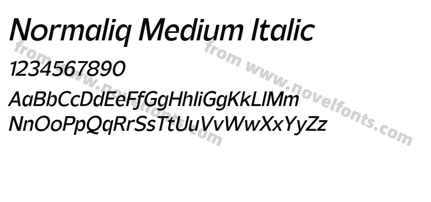 Normaliq Medium ItalicPreview