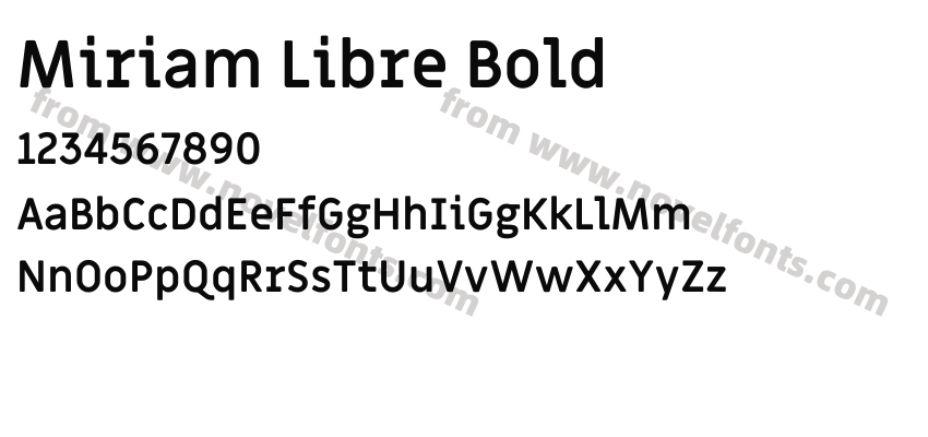 Miriam Libre BoldPreview