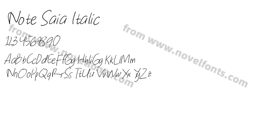 Note Saia ItalicPreview