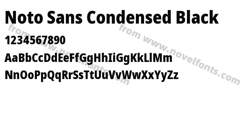 Noto Sans Condensed BlackPreview