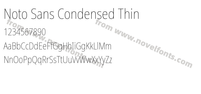 Noto Sans Condensed ThinPreview