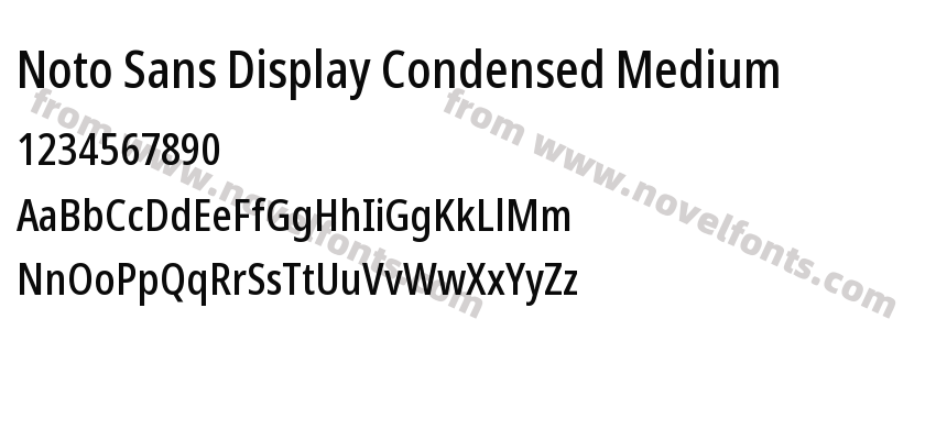Noto Sans Display Condensed MediumPreview