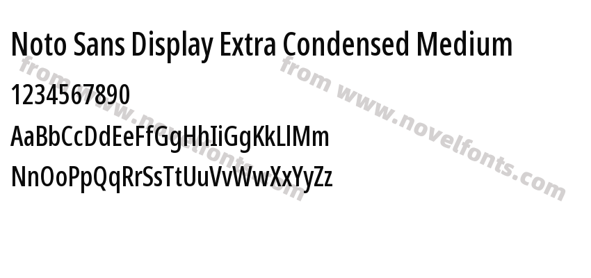 Noto Sans Display Extra Condensed MediumPreview