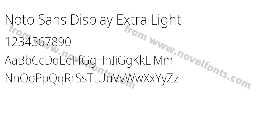 Noto Sans Display Extra LightPreview
