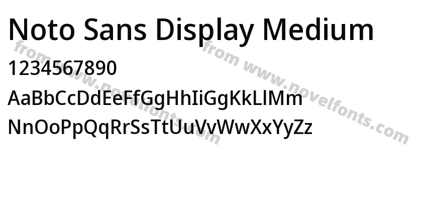 Noto Sans Display MediumPreview