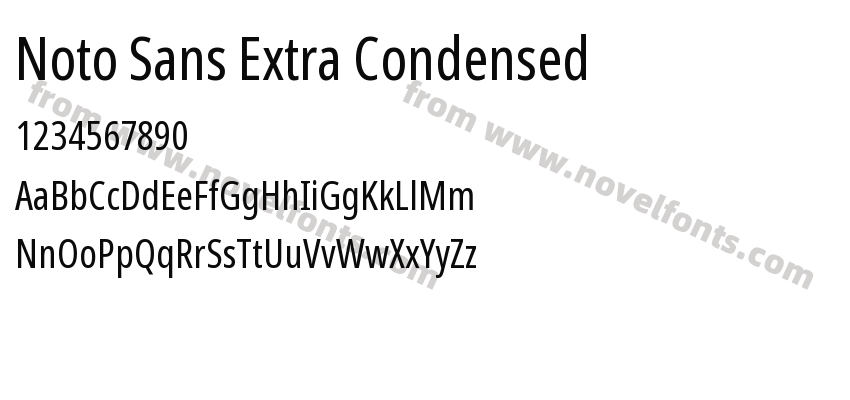 Noto Sans Extra CondensedPreview