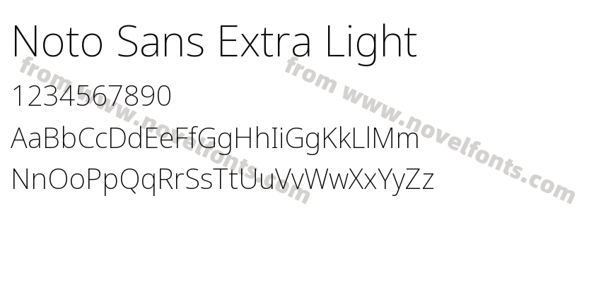 Noto Sans Extra LightPreview