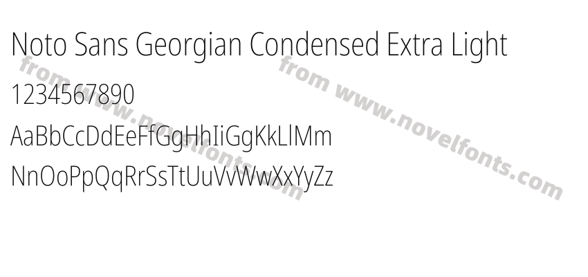 Noto Sans Georgian Condensed Extra LightPreview