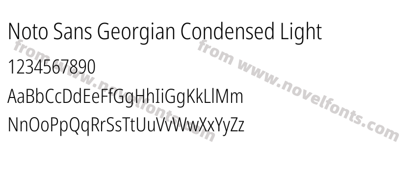 Noto Sans Georgian Condensed LightPreview