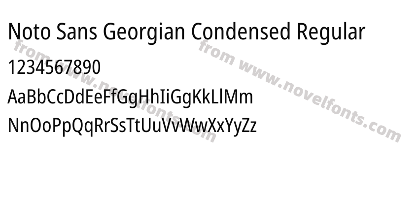 Noto Sans Georgian Condensed RegularPreview