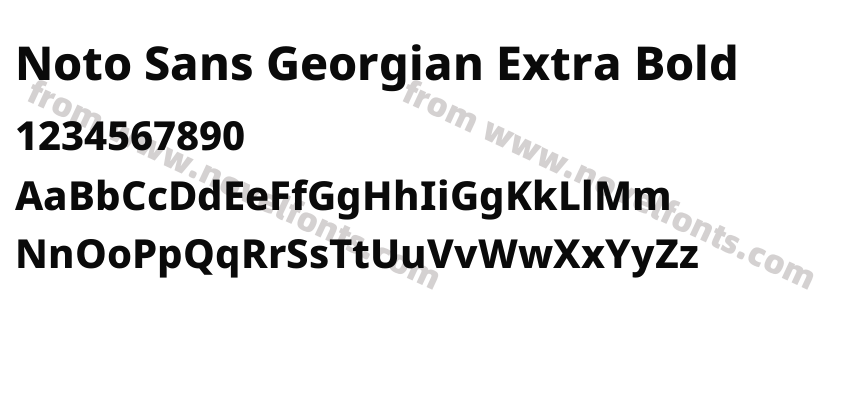 Noto Sans Georgian Extra BoldPreview
