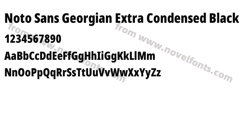 Noto Sans Georgian Extra Condensed BlackPreview