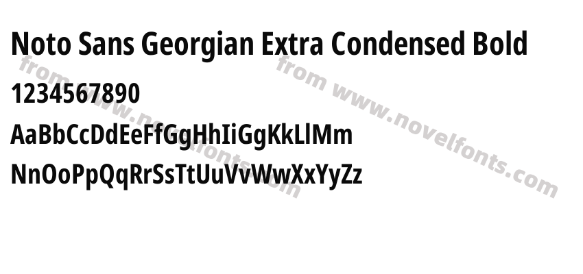 Noto Sans Georgian Extra Condensed BoldPreview