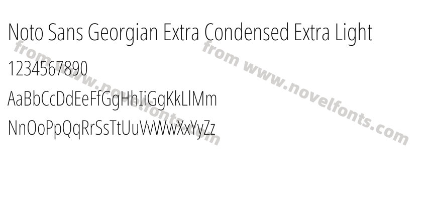 Noto Sans Georgian Extra Condensed Extra LightPreview