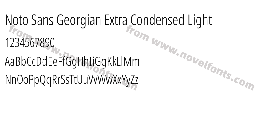 Noto Sans Georgian Extra Condensed LightPreview