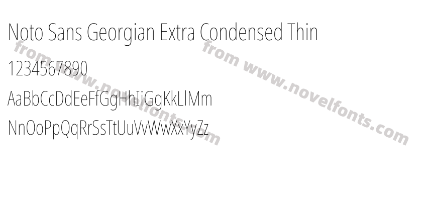 Noto Sans Georgian Extra Condensed ThinPreview