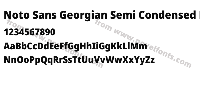 Noto Sans Georgian Semi Condensed BlackPreview