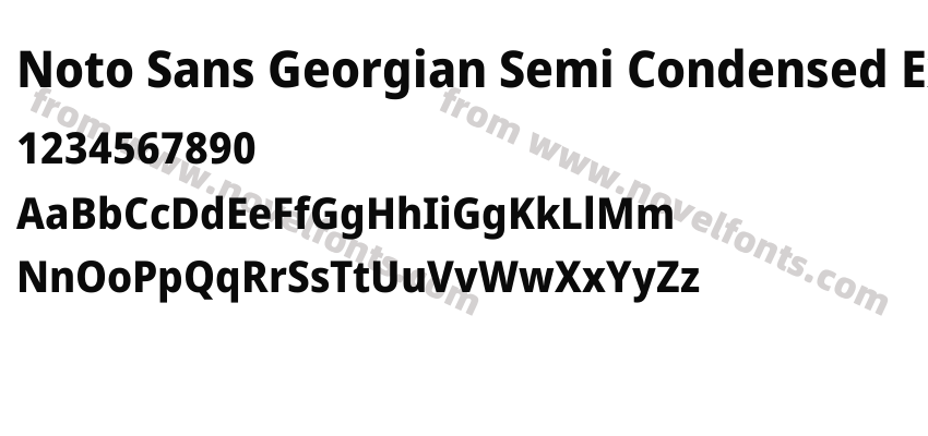 Noto Sans Georgian Semi Condensed Extra BoldPreview
